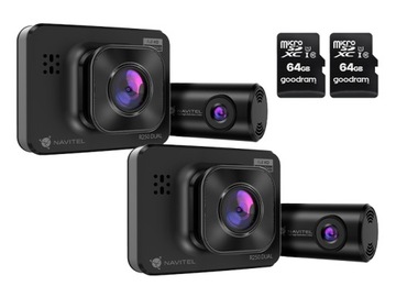 2x zestaw wideorejestrator NAVITEL R250 DUAL+64 GB