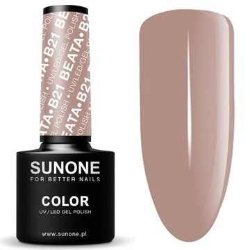 SUNONE LAKIER HYBRYDOWY B21 BEATA BEŻOWY NUDE HYBRYDA UV/LED 5G
