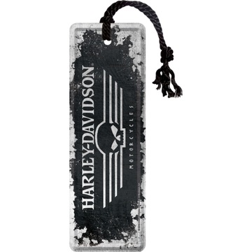 ZAKŁADKA DO KSIĄŻKI METAL HARLEY SKULL 5x15cm