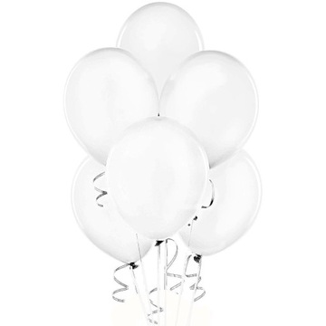 Balony Pastelowe Białe 25szt 27cm