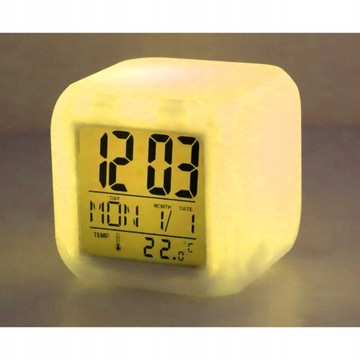 KAMELEON БУДИЛЬНИК С ПОДСВЕТКОЙ ЖК-ЧАСЫ ТЕРМОМЕТР СВЕТОДИОДНЫЙ БУДИЛЬНИК 3в1