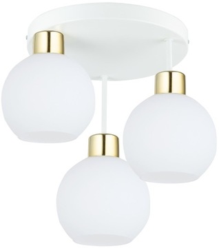 Lampa Wisząca Sufitowa Biała Złota Kule