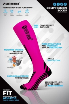 Компрессионные носки Sesto Senso для бега 39-42.