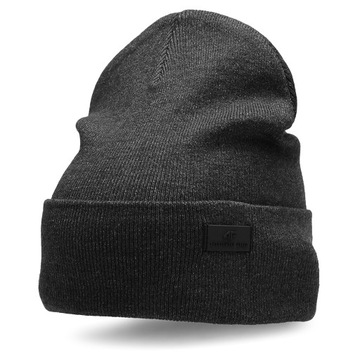 Czapka Zimowa Męska 4F Dwuwarstwowa Beanie Wywijana Ciepła Wygodna