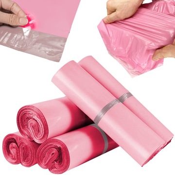 RÓŻOWE MOCNE FOLIOPAKI KURIERSKIE FOLIOPAK KURIERSKI 5XL 450x600 mm 50 SZT