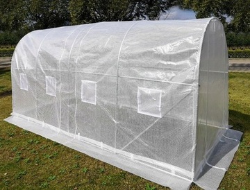 TUNEL FOLIOWY Ogrodowy Szklarnia Foliowa 2x3 6m2 Namiot Foliak 3x2 BIAŁY
