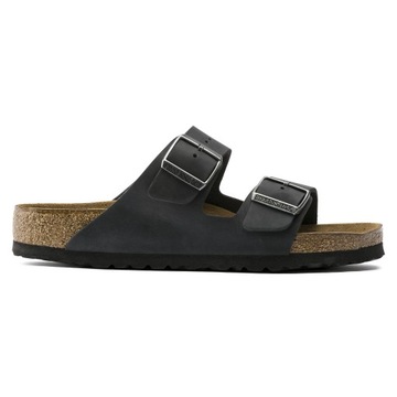 Sandały damskie formowane Birkenstock Arizona OLEJOWANA SKÓRA SOFT FOOTBED