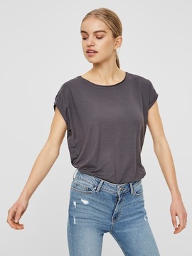 T-shirt podwinięty rękaw VERO MODA M