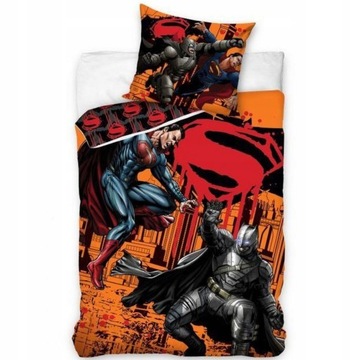 POŚCIEL BAWEŁNIANA 160x200 BATMAN SUPERMAN