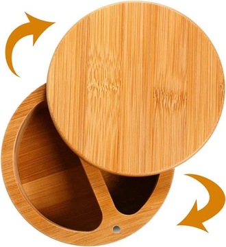 Бамбуковый контейнер для соли и перца, солонка