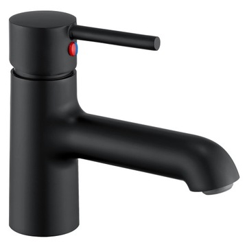 BATERIA UMYWALKOWA Z WYLEWKĄ 46MM, WYJMOWANY AERATOR, CZARNY MAT