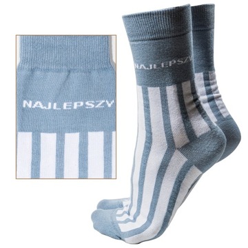 SKARPETY PREZENT Z NAPISEM NAJLEPSZY MĘSKIE KRATA!
