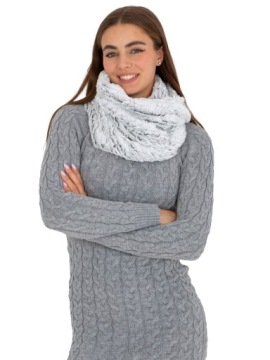 FUTRZANY KOMIN DAMSKI SZAL SZALIK