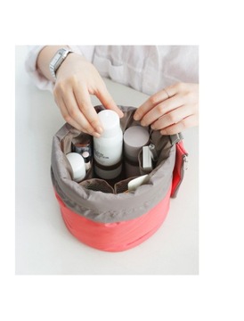 БОЛЬШАЯ КРУГЛАЯ МЯГКАЯ КОСМЕТИЧЕСКАЯ СУМКА ЦВЕТА