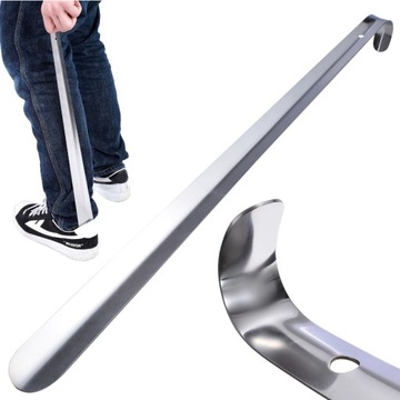 ЛОЖКА ДЛЯ ОБУВИ МЕТАЛЛИЧЕСКАЯ, БОЛЬШАЯ, ДЛИННЫЙ КРЮК