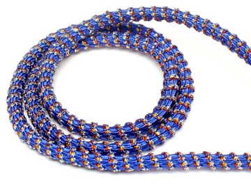 GUMKA okrągła DISCO 7mm 1M sznurek lazur