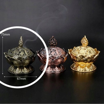 Бронзовая курильница в форме лотоса