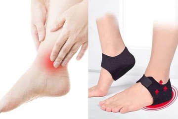 PODPIĘTKI NA OSTROGI PIĘTOWE SILIKONOWE WKŁADKI DO PIĘT OSŁONA BOLĄCE PIĘTY