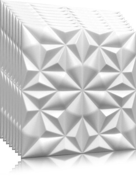 Białe kasetony 3D PANELE ŚCIENNE ONYX 2m2+gratis