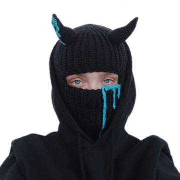 Halloween Balaclava Little Devil Hat Devil Horn Ba