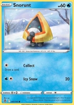Oryginalna Karta Pokemon Silver Tempest - Snorunt SIT 041