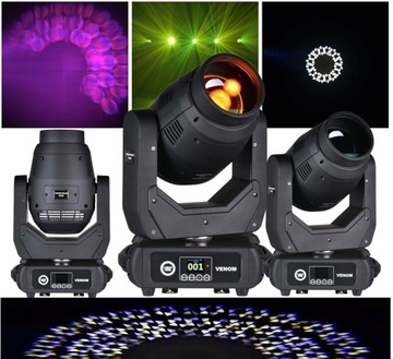 GŁOWICA GŁOWA RUCHOMA ŚWIATŁA NA SCENĘ MOC LED LIGHT4ME VENOM BEAM 250W V2