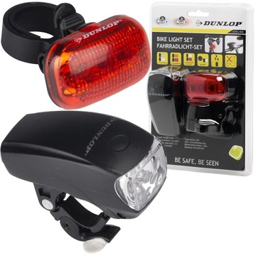 Światła rowerowe OŚWIETLENIE LED przód tył DUNLOP