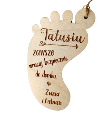 Prezent dla Taty zawieszka do samochodu lusterko