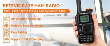 Радиостанция Retevis RA79 Walkie Talkie AM FM Airband