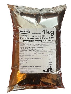 ŻELATYNA WIEPRZOWA SPOŻYWCZA 180 BLOOM 1 KG