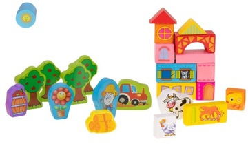 ДЕРЕВЯННЫЕ БЛОКИ Образовательный ковш-сортировщик 100 шт.