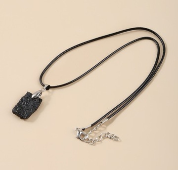 Подвеска с метеоритом Подвеска с черным ремешком Tektite