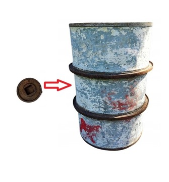 Старая оригинальная пробка для стальной бочки 200л, набор пробок.