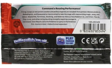 ККИ POKEMON PALDEA EVOLVED BOOSTER 11 карт + код