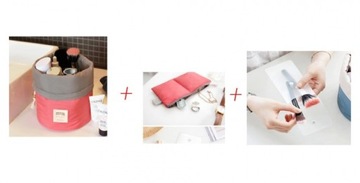 БОЛЬШАЯ КРУГЛАЯ МЯГКАЯ КОСМЕТИЧЕСКАЯ СУМКА ЦВЕТА