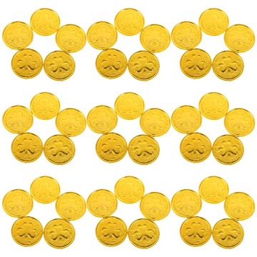 MONETY CZEKOLADOWE Koniczyny PREZENTOWE 100 SZT