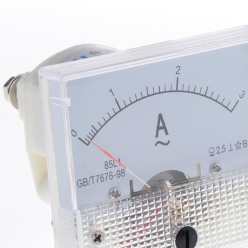 85L1 Аналоговый амперметр Амперметр, А, 62 x 55 мм, 0–3 А