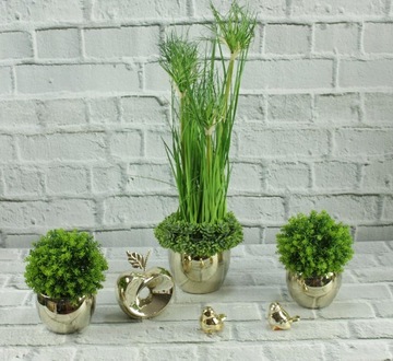 Золотая гламурная крышка для цветочного горшка DEcodomi