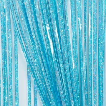 Kurtyna Dekoracyjna Zasłona niebieska holograficzna 200cmx100 cm ścianka