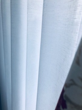 Батистовая штора ЛЕН МОРОЗ БЕЛЫЙ 250х500 FROG TUNNEL