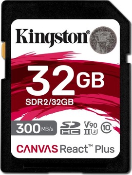 Karta Kingston Canvas React Plus SDHC 32 GB Class 10 UHSII/U3 V90