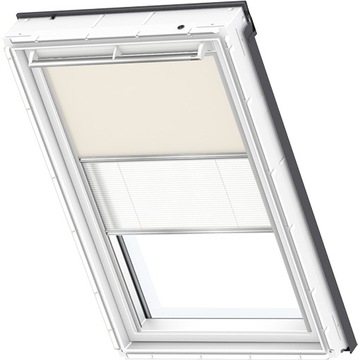 Roleta zaciemniająco-plisowana VELUX DFD SK06 S06 beżowa