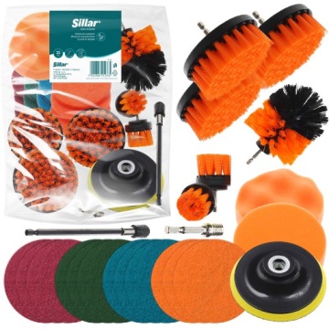 Щетки для дрели-шуруповерта для чистки полировочных ковриков 23el