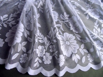 ŁADNA FIRANA ŻAKARD KRYSZTAŁEK W KWIATY wys 180cm/cena 0,5m