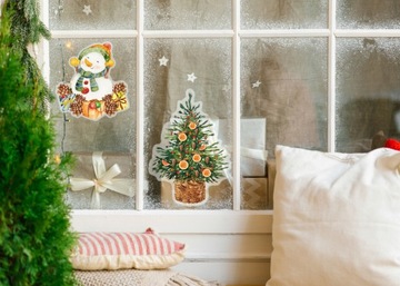 Naklejka transparentna ŚWIĄTECZNA 1 okno CHOINKA2