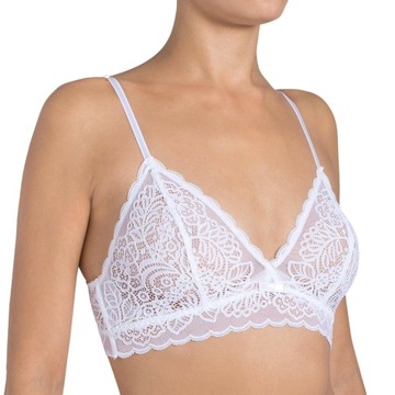 Triumph Amourette Spotlight N01 BIUSTONOSZ KORONKA TOP BIAŁY L