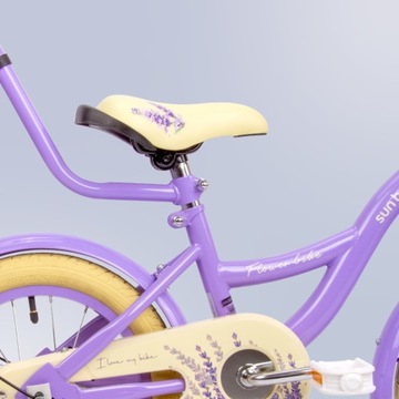 Велосипед для девочек 14 дюймов с боковыми колесами Flower Bike лаванда