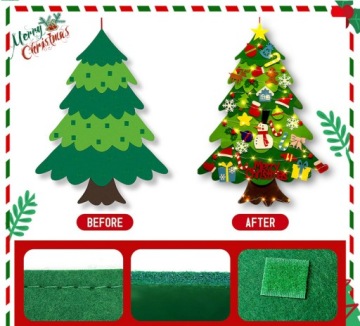 Рождественская елка из фетра Детская елка + светодиод 100 см