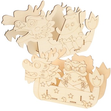 Drewniane puzzle dla dzieci 3d statek model łodzi 2 zestawy