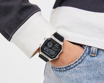 ЦИФРОВЫЕ МУЖСКИЕ ЧАСЫ CASIO AE-1200WH-1C РЕТРО СПОРТ WR100 КОРОБКА